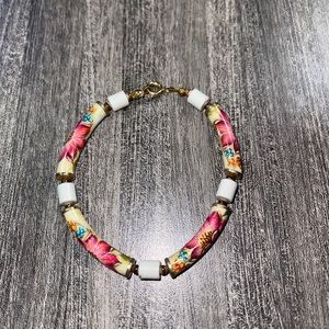 Vintage Floral Print Bracelet
